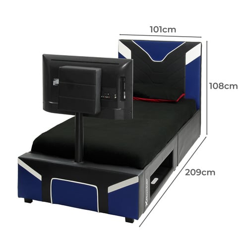 Cerberus Twist TV Gaming Single Bed