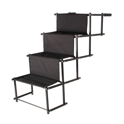 Black 4-Step Foldable Pet Stair