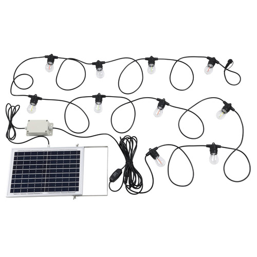 Multi-Colour LED Nikola Fixed Festoon Lights with Solar Kit