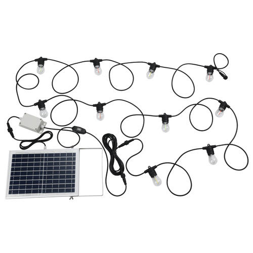 Multi-Colour LED Maxwell Fixed Festoon Lights with Solar Kit