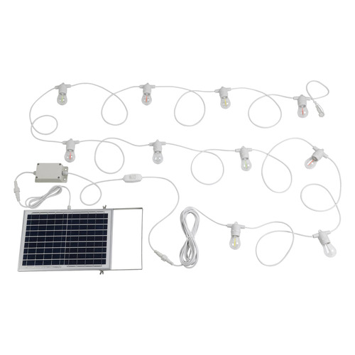 Multi-Colour LED Maxwell Fixed Festoon Lights with Solar Kit
