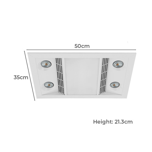 Inferno 1000W Bathroom Heater with LED