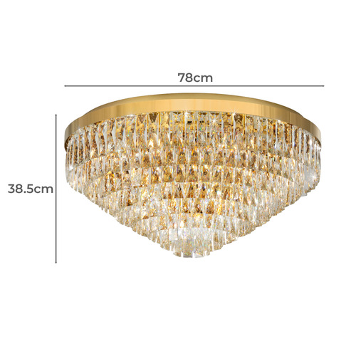 Valparaiso Steel & Glass Flush Mount Ceiling Light