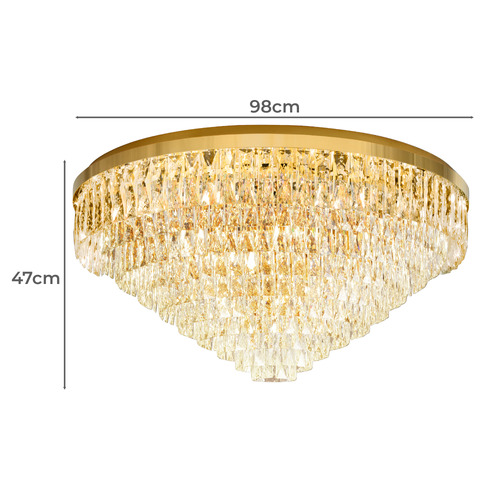 Valparaiso Steel & Glass Flush Mount Ceiling Light