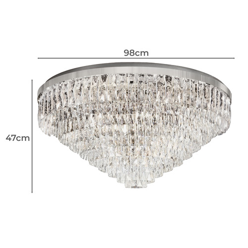Valparaiso Steel & Glass Flush Mount Ceiling Light