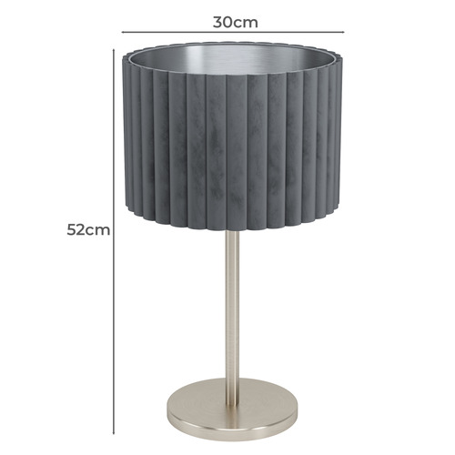 52cm Tamaresco Velvet Table Lamp