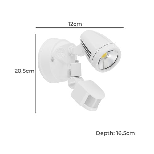 Chopper Outdoor LED Wall Light with Sensor