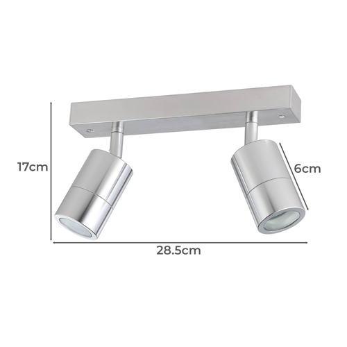 Fremantle GU10 Adjustable 2 Light Outdoor Spotlight
