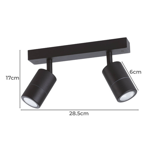 Fremantle GU10 Adjustable 2 Light Outdoor Spotlight