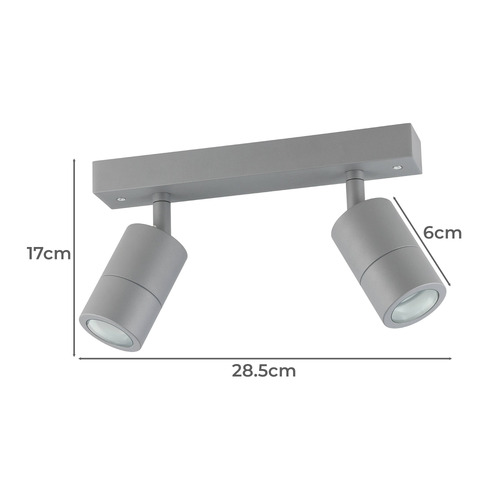 Fremantle GU10 Adjustable 2 Light Outdoor Spotlight