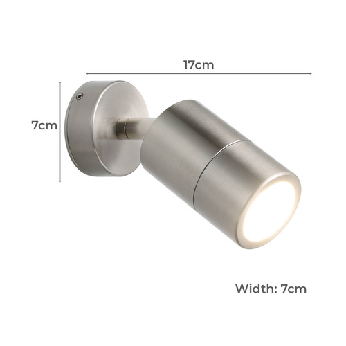 Fremantle LED Stainless Steel Outdoor Wall Spotlight
