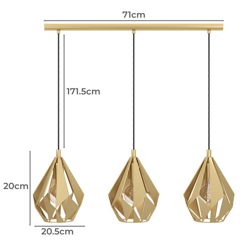 Carlton 3 Light Pendant