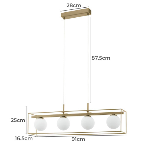 Vallaspra 4 Light Pendant