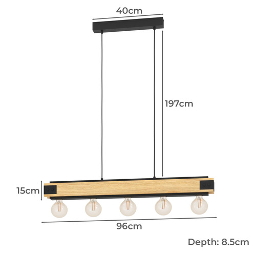 Layham 5 Light Pendant