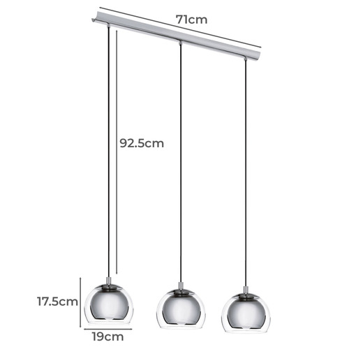Rocamar 3 Light Pendant
