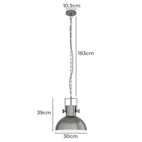 Lubenham Steel Pendant Light