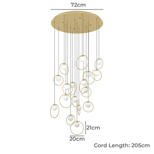 Round Portocolom 17 Light LED Pendant