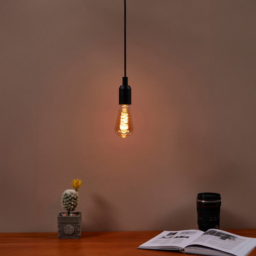 Amber ST64 E27 Dimmable LED Bulb