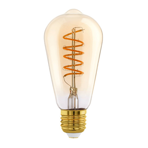 Amber ST64 E27 Dimmable LED Bulb