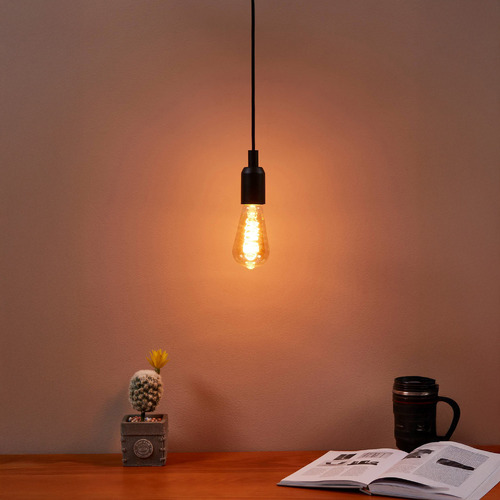 Amber ST64 E27 Dimmable LED Bulb