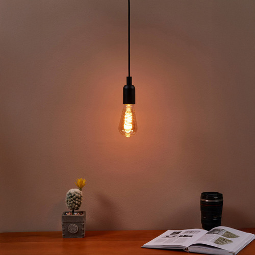 Amber ST64 E27 Dimmable LED Bulb