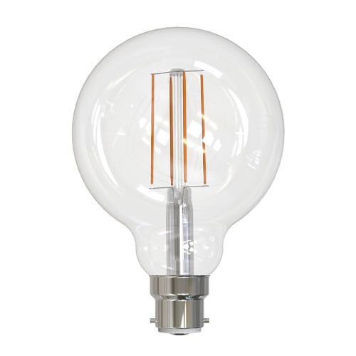 Clear 7.5W G95 Dimmable LED Bulb