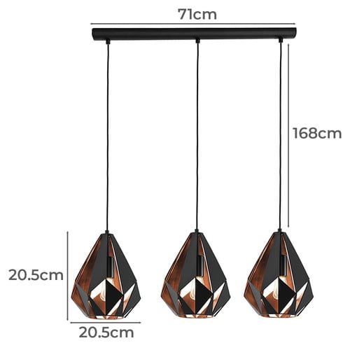 Carlton 3 Light Pendant