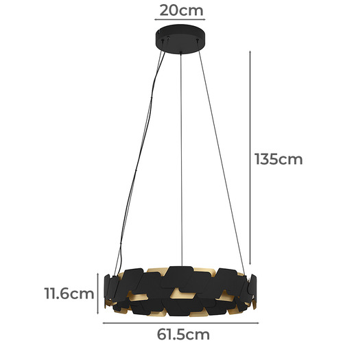 Black Altagracia LED Pendant Light