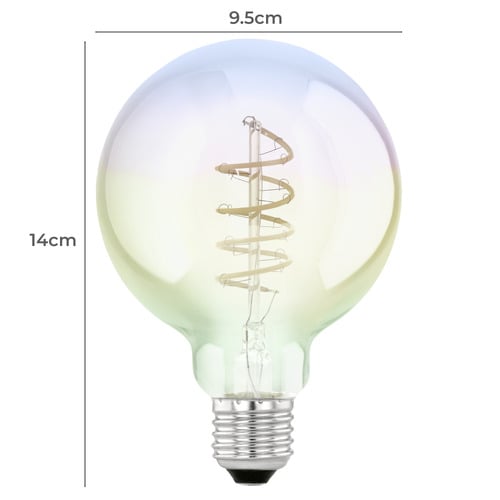 Rainbow G95 E27 Dimmable LED Bulb