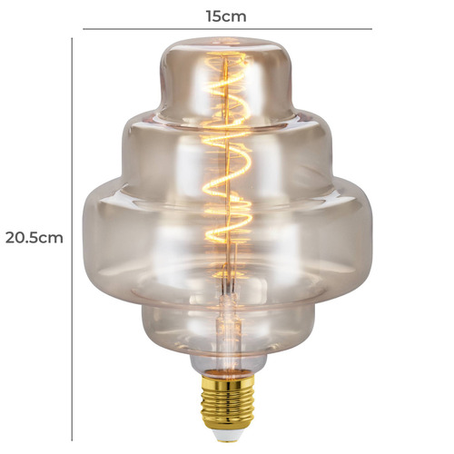 20.5cm Round  4W Funky Vintage LED Filament Bulb
