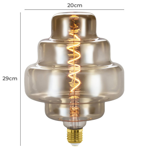 29cm Round  4W Funky Vintage LED Filament Bulb