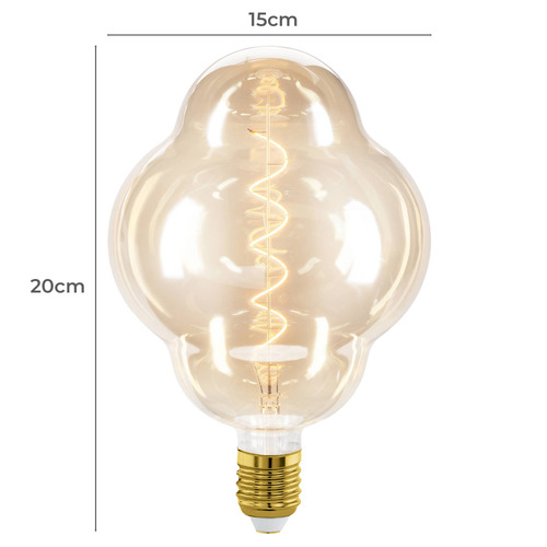 20cm  Round  4W Funky Vintage LED Filament Bulb