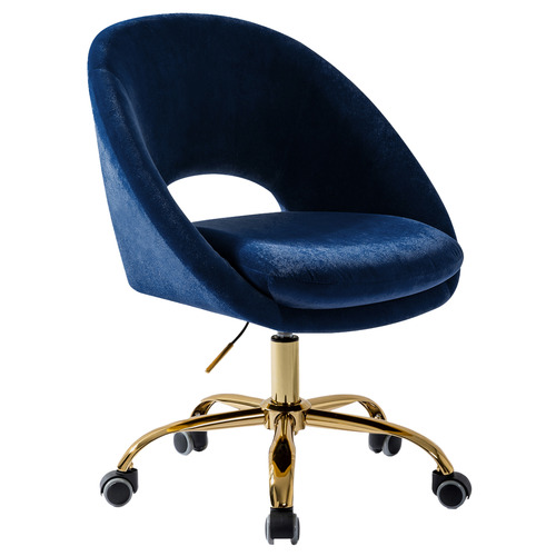 EveramaFurniture Kezia Velvet Office Chair Temple & ster