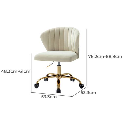 Ratana Velvet Office Chair