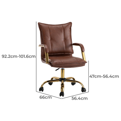 Rasine Faux Leather Office Chair