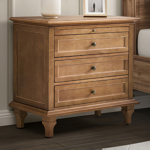 Germaine 3 Drawer Bedside Table with Charging Station