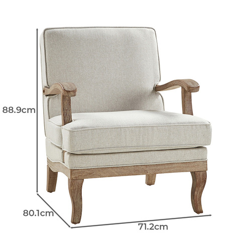 Pewter Leah Upholstered Armchair