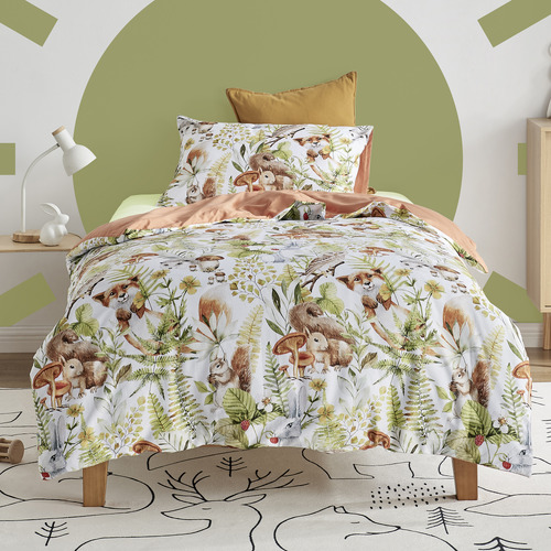 Furry Buddies Cotton Quilt Cover Set