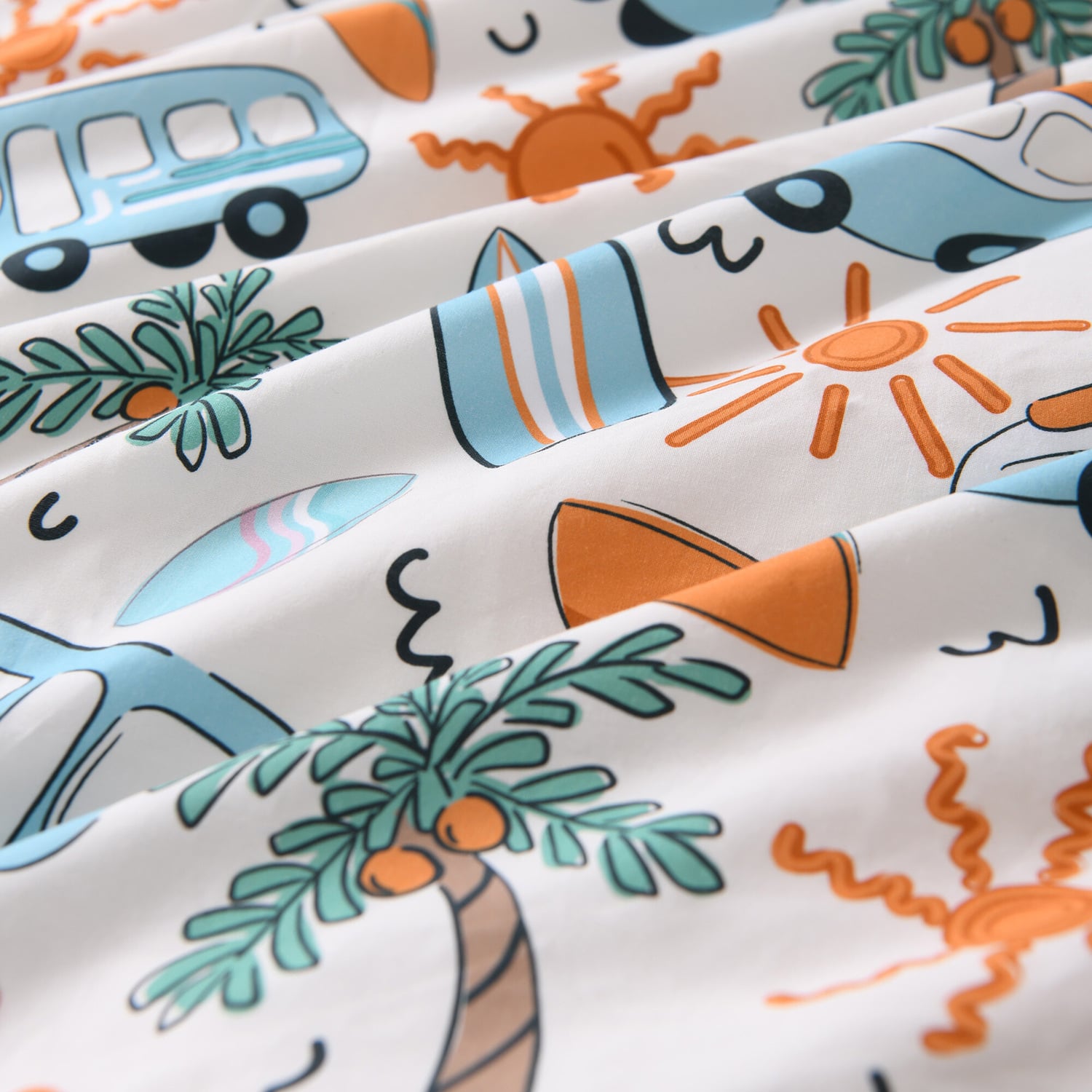 Killian Surf Safari Cotton Percale Reversible Quilt Cover Set