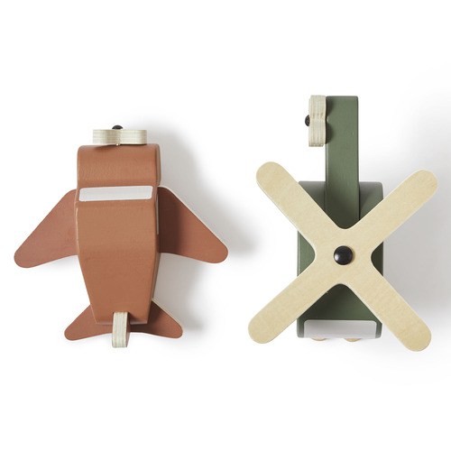 2 Piece Helicopter & Plane Set