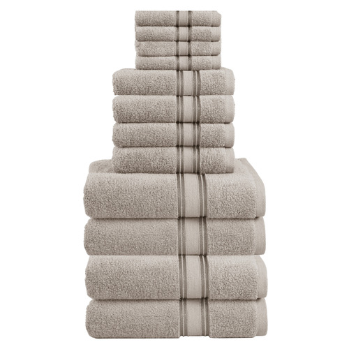 LaneLinen 12 Piece Cotton Bathroom Towel Set | Temple & Webster