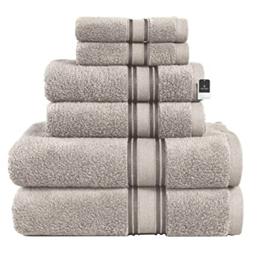 6 Piece Cotton towel Set - Zero Twist 550Gsm