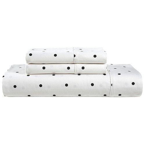 Black Polka Dot Organic Washed Cotton Quilt Cover Set