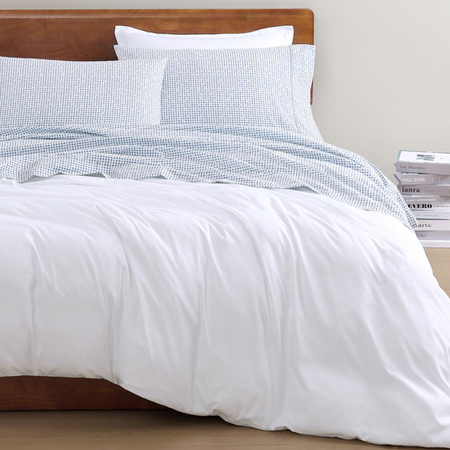 Blue-Polka-Dot-Organic-Washed-Cotton-Sheet-Set