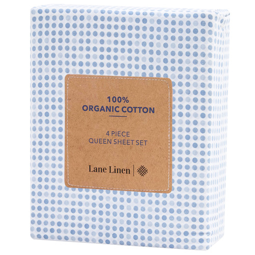 Blue-Polka-Dot-Organic-Washed-Cotton-Sheet-Set