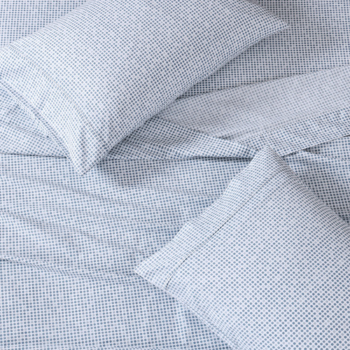 Blue-Polka-Dot-Organic-Washed-Cotton-Sheet-Set