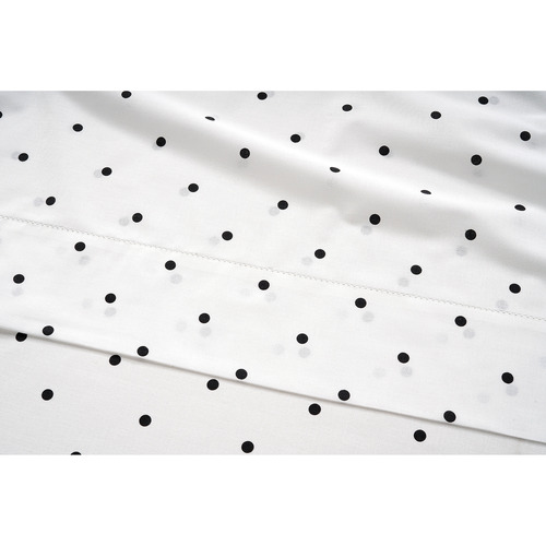 Black-Polka-Dot-Organic-Washed-Cotton-Sheet-Set