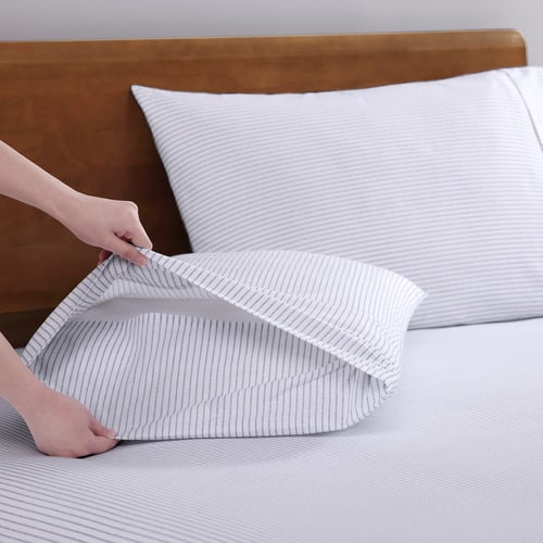 Blue-Cobalt-Organic-Washed-Cotton-Sheet-Set