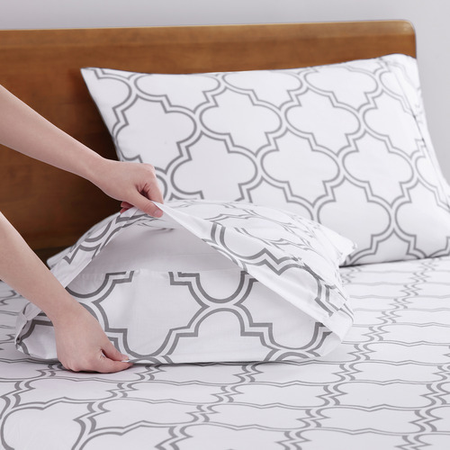 Silver-Trellis-Organic-Washed-Cotton-Sheet-Set