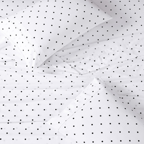 Black-Polka-Dot-Organic-Washed-Cotton-Sheet-Set